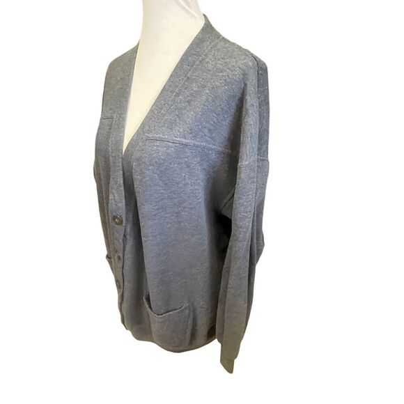 Cascade Blues Gray Long Sleeve V-Neck Button Front Cardigan Size X-Large-EUC - Picture 5 of 10